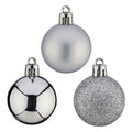 Christmas Ornament Decorations 4 cm Silver PVC 12 x 8 x 8 cm 8 x 8 x 12 cm
